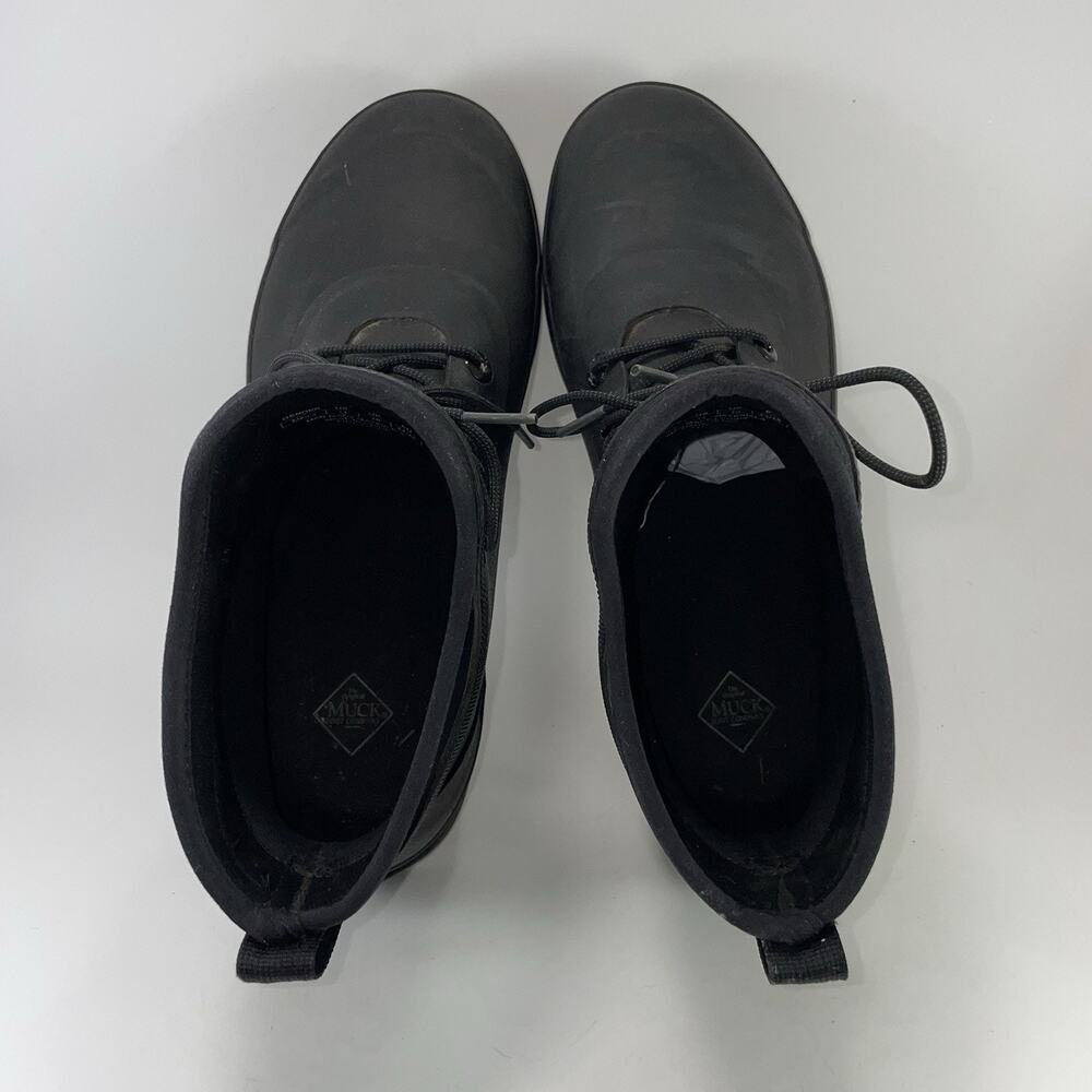 Muck Boots All Cast Lace Up Duck Boot Black Waterproof Neoprene Mens Size 11 - Picture 6 of 13
